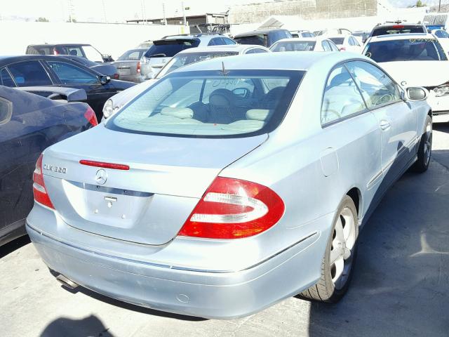 WDBTJ65JX5F146679 - 2005 MERCEDES-BENZ CLK 320C BLUE photo 4