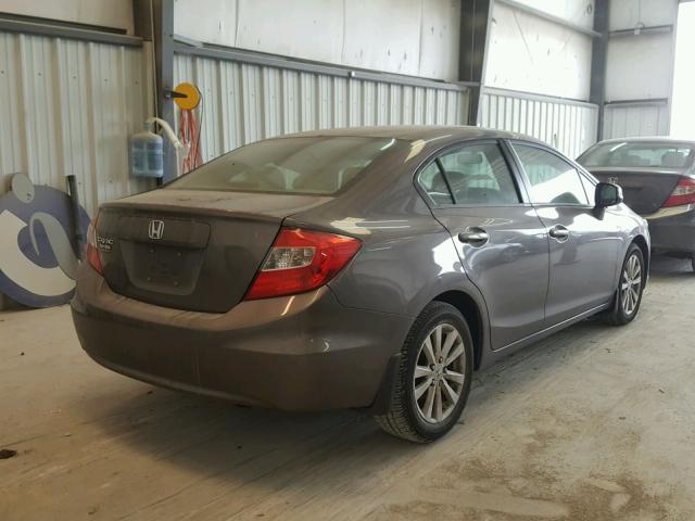 19XFB2F92CE073582 - 2012 HONDA CIVIC EXL Szary zdjęcie 4