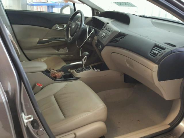 19XFB2F92CE073582 - 2012 HONDA CIVIC EXL Szary zdjęcie 5