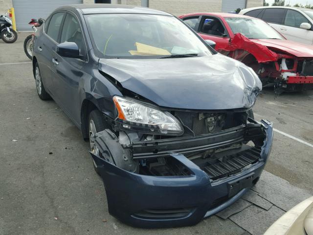 3N1AB7AP9EL687284 - 2014 NISSAN SENTRA S BLUE photo 1