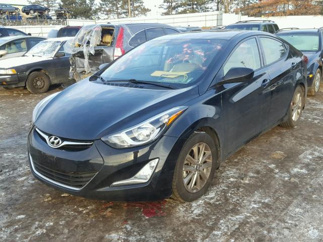 5NPDH4AE7GH758684 - 2016 HYUNDAI ELANTRA SE BLACK photo 2