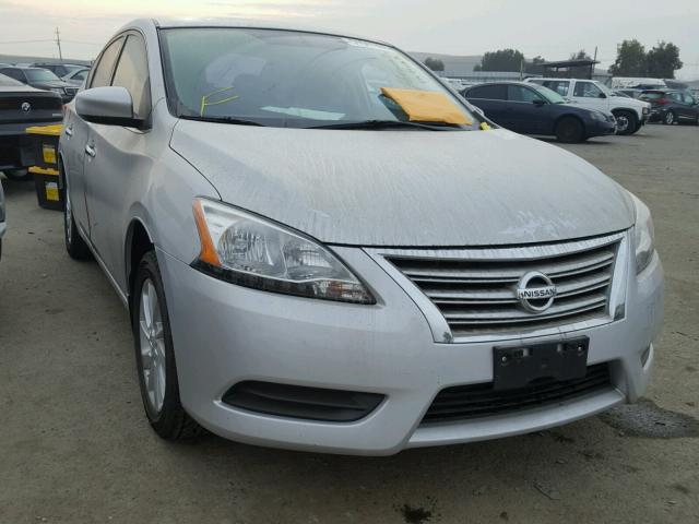 3N1AB7AP5EY330946 - 2014 NISSAN SENTRA S SILVER photo 1