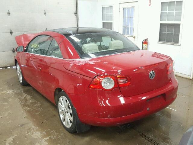 WVWBA71F88V024319 - 2008 VOLKSWAGEN EOS TURBO RED photo 3