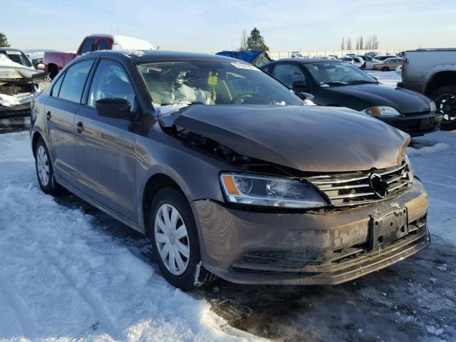 3VW2K7AJ7FM310216 - 2015 VOLKSWAGEN JETTA BASE BROWN photo 1