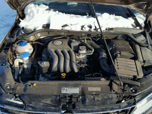 3VW2K7AJ7FM310216 - 2015 VOLKSWAGEN JETTA BASE BROWN photo 7