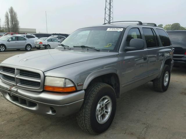 1B4HS28ZXYF126089 - 2000 DODGE DURANGO SILVER photo 2