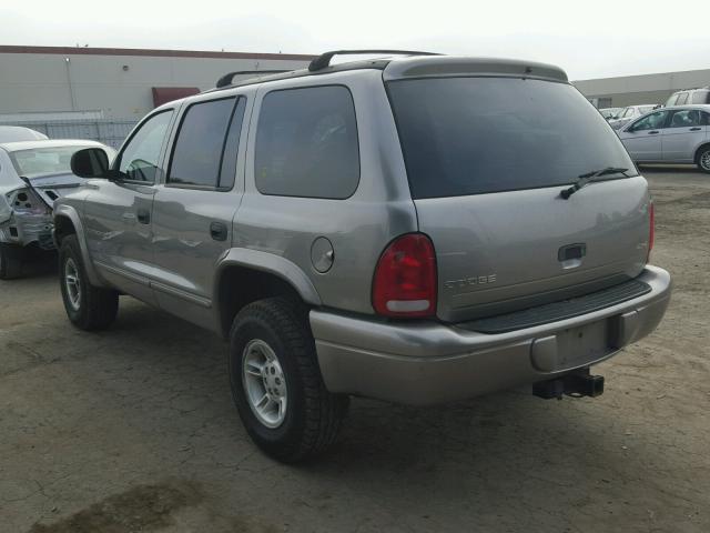 1B4HS28ZXYF126089 - 2000 DODGE DURANGO SILVER photo 3