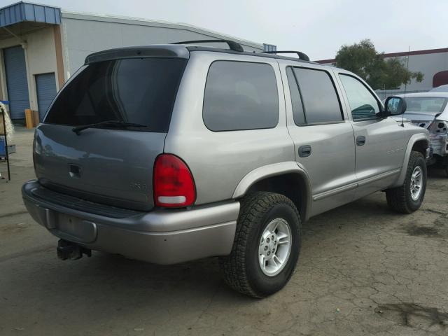 1B4HS28ZXYF126089 - 2000 DODGE DURANGO SILVER photo 4