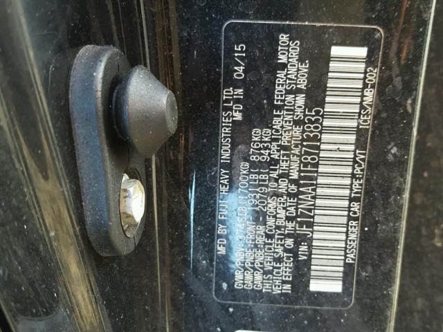 JF1ZNAA11F8713835 - 2015 TOYOTA SCION FR-S შავი ფოტო 10