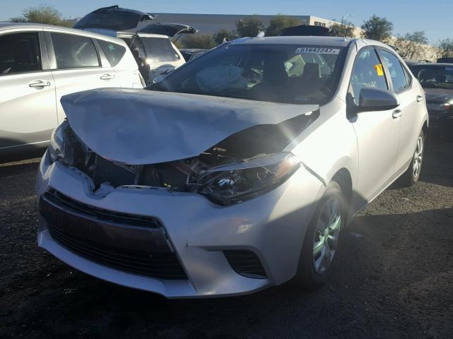 2T1BURHEXFC378049 - 2015 TOYOTA COROLLA L SILVER photo 2