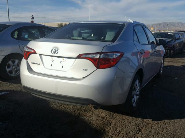 2T1BURHEXFC378049 - 2015 TOYOTA COROLLA L SILVER photo 4