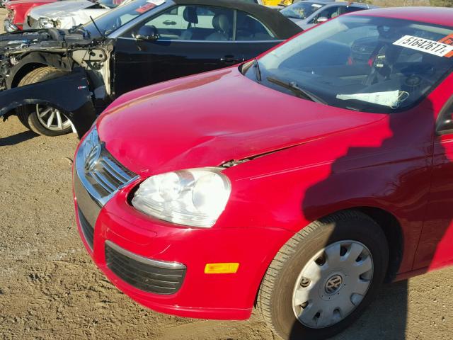 3VWGF71K87M143028 - 2007 VOLKSWAGEN JETTA RED photo 9