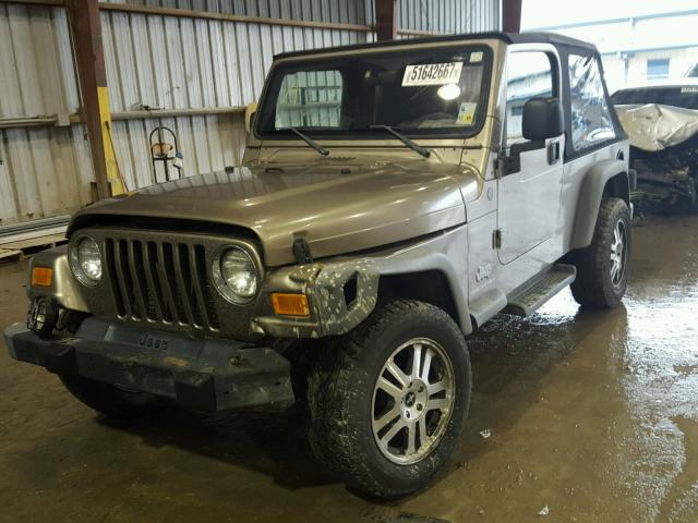 1J4FA49S74P794621 - 2004 JEEP WRANGLER / BROWN photo 2