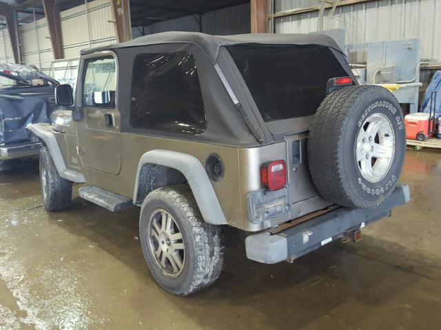 1J4FA49S74P794621 - 2004 JEEP WRANGLER / BROWN photo 3