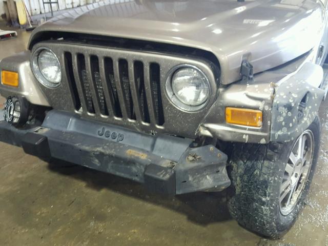 1J4FA49S74P794621 - 2004 JEEP WRANGLER / BROWN photo 9