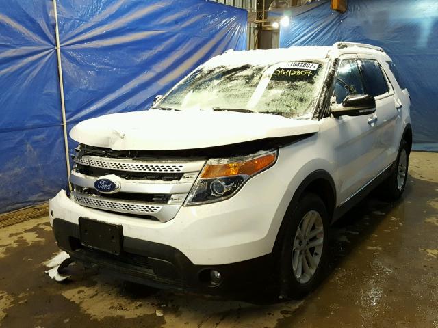 1FM5K8D87FGB32182 - 2015 FORD EXPLOR XLT WHITE photo 2