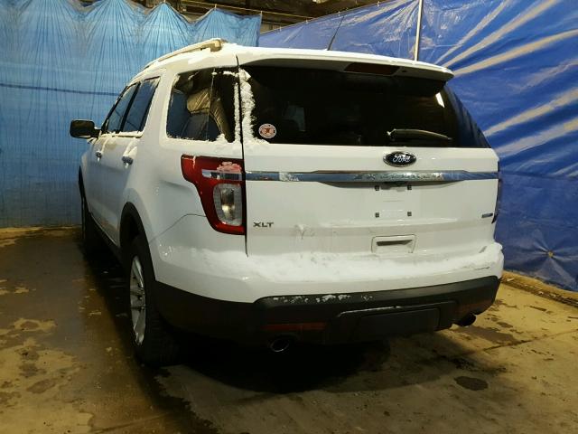 1FM5K8D87FGB32182 - 2015 FORD EXPLOR XLT WHITE photo 3