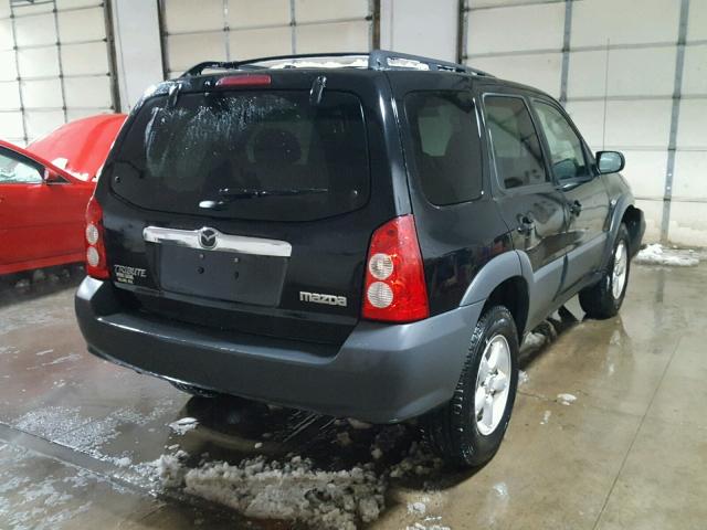 4F2YZ92Z76KM25222 - 2006 MAZDA TRIBUTE I BLACK photo 4