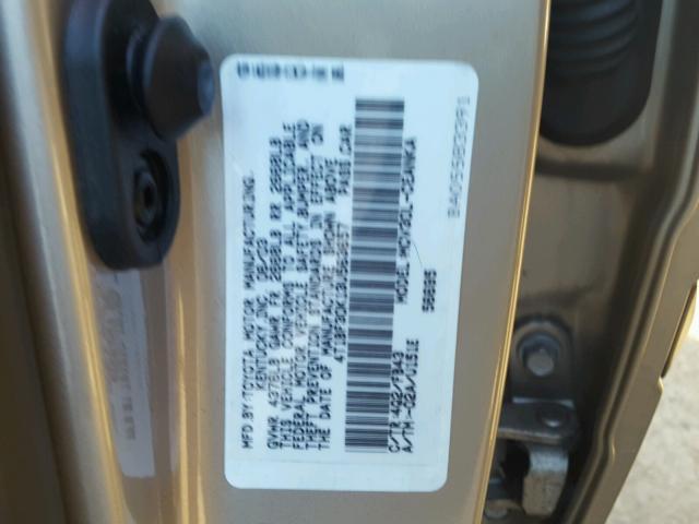 4T1BF30K13U563657 - 2003 TOYOTA CAMRY LE BEIGE photo 10