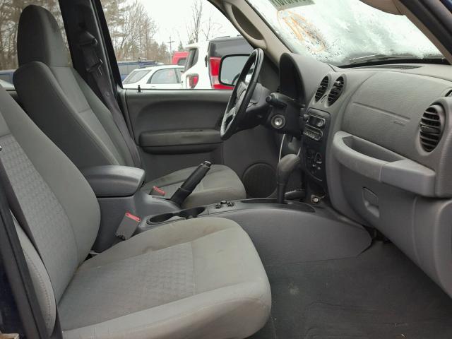 1J4GL48K97W537910 - 2007 JEEP LIBERTY SP BLUE photo 5