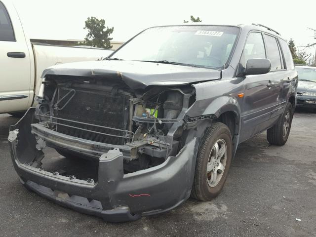 5FNYF28407B008129 - 2007 HONDA PILOT EX GRAY photo 2