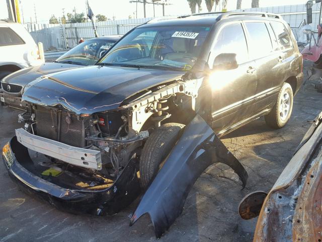 JTEGD21A270170288 - 2007 TOYOTA HIGHLANDER BLACK photo 2