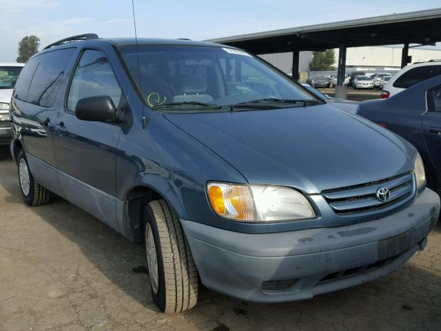 4T3ZF13C91U339757 - 2001 TOYOTA SIENNA BLUE photo 1