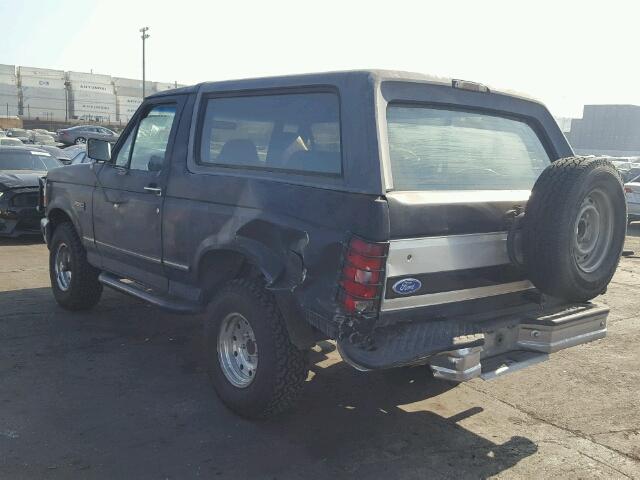 1FMEU15H6TLA35008 - 1996 FORD BRONCO U10 BLACK photo 3