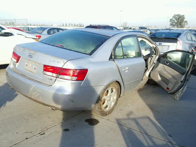 5NPEU46F36H027329 - 2006 HYUNDAI SONATA GLS SILVER photo 4