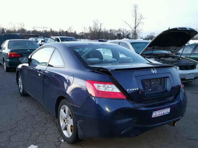2HGFG12838H548694 - 2008 HONDA CIVIC EX 蓝色 照片 3