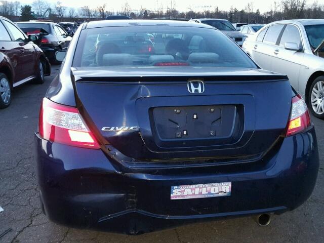 2HGFG12838H548694 - 2008 HONDA CIVIC EX BLUE photo 9