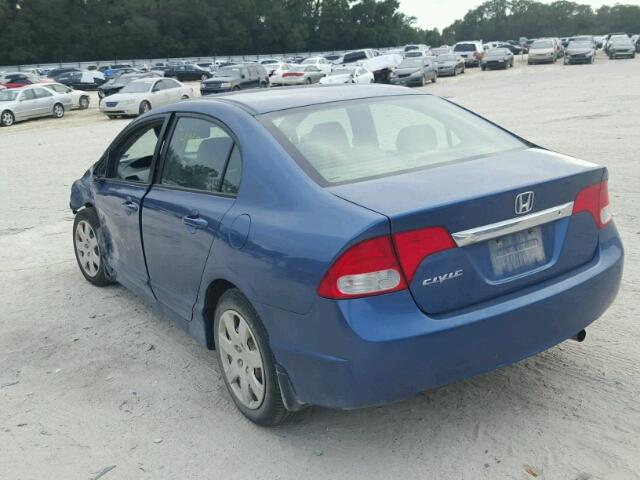 2HGFA1F58AH555664 - 2010 HONDA CIVIC LX BLUE photo 3