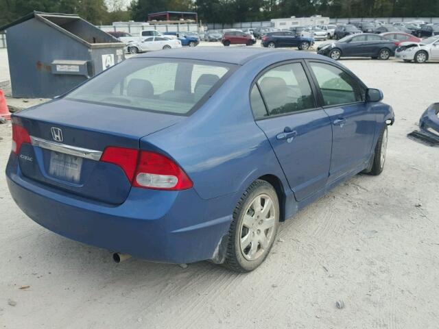 2HGFA1F58AH555664 - 2010 HONDA CIVIC LX BLUE photo 4