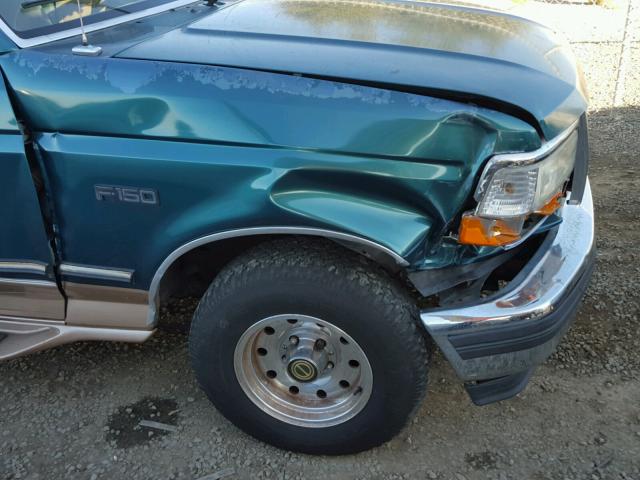 1FTEX15N4TKA11457 - 1996 FORD F150 GREEN photo 9