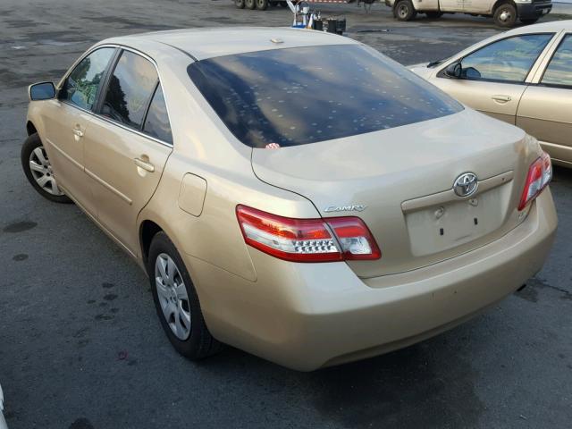 4T1BF3EK9BU684041 - 2011 TOYOTA CAMRY BASE GOLD photo 3