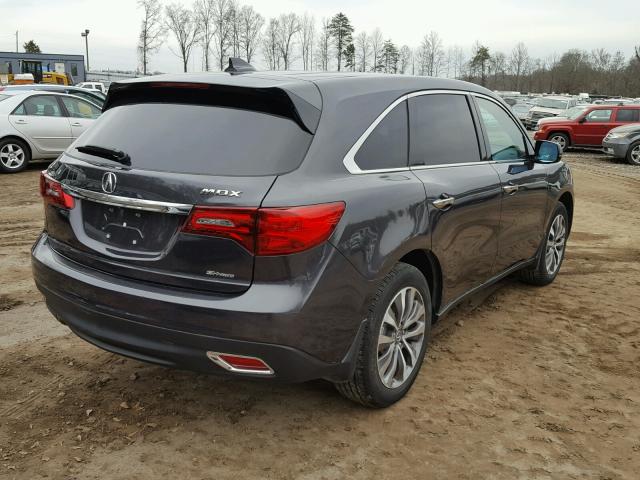 5FRYD4H40GB046248 - 2016 ACURA MDX TECHNO GRAY photo 4