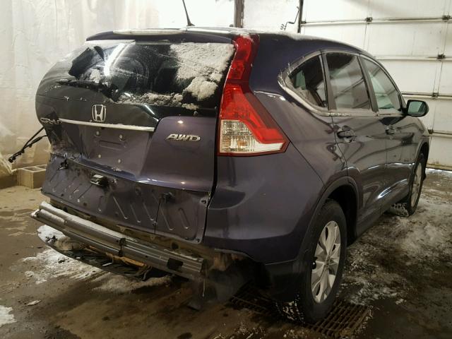 5J6RM4H55EL025690 - 2014 HONDA CR-V EX BLUE photo 4