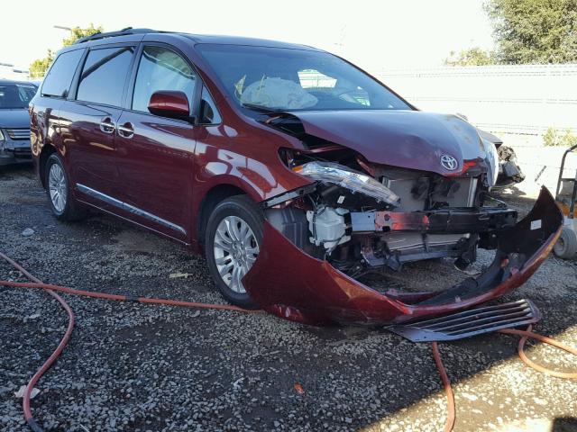 5TDYZ3DC7HS807235 - 2017 TOYOTA SIENNA XLE RED photo 1