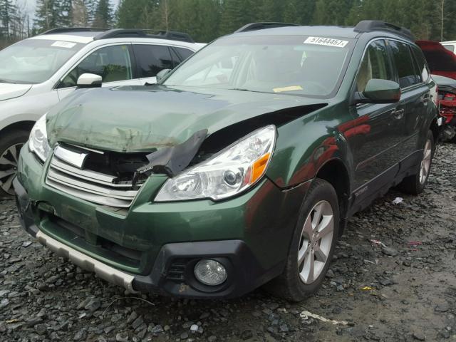 4S4BRBLC8E3234307 - 2014 SUBARU OUTBACK 2. GREEN photo 2