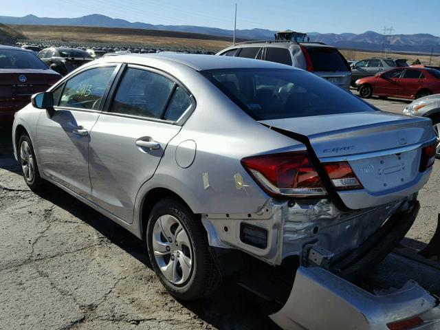 19XFB2F50EE005278 - 2014 HONDA CIVIC LX SILVER photo 3