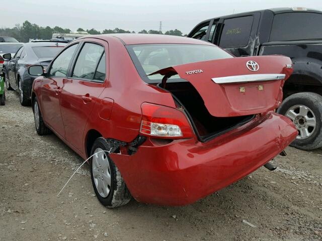 JTDBT903091330789 - 2009 TOYOTA YARIS RED photo 3