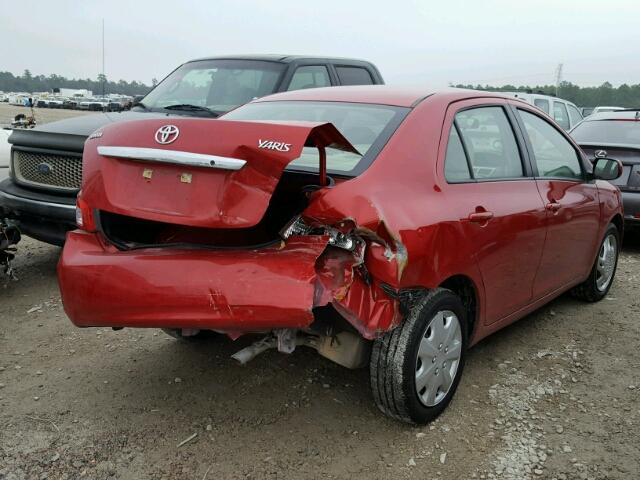 JTDBT903091330789 - 2009 TOYOTA YARIS RED photo 4