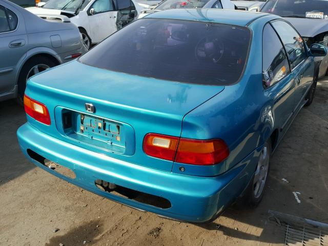 2HGEJ1121RH550665 - 1994 HONDA CIVIC EX 绿色 照片 4