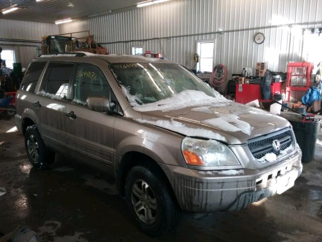 2HKYF18554H615787 - 2004 HONDA PILOT EXL TAN photo 1