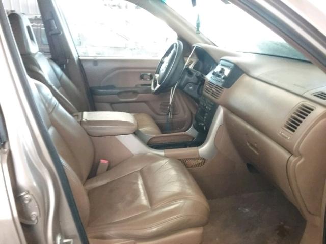 2HKYF18554H615787 - 2004 HONDA PILOT EXL TAN photo 5