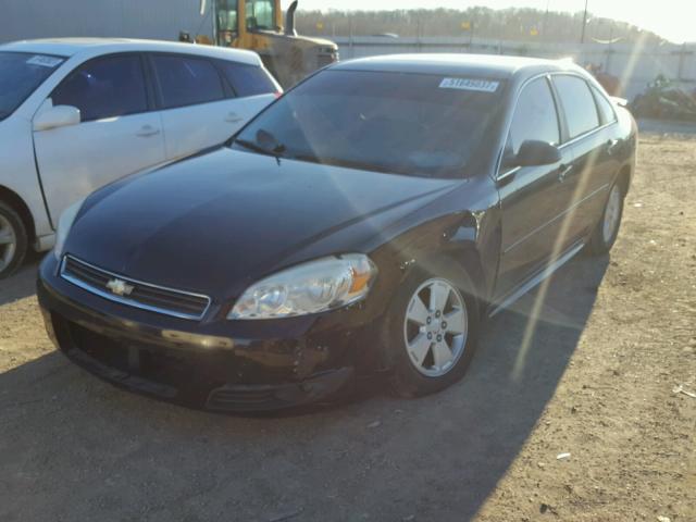 2G1WB5EN1A1240047 - 2010 CHEVROLET IMPALA LT BLACK photo 2