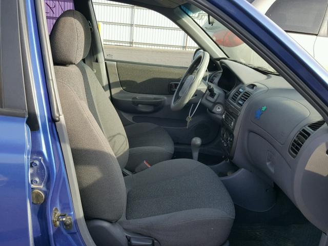 KMHCG45C82U292717 - 2002 HYUNDAI ACCENT GL BLUE photo 5