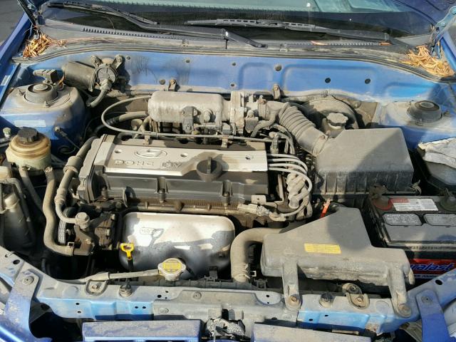 KMHCG45C82U292717 - 2002 HYUNDAI ACCENT GL BLUE photo 7