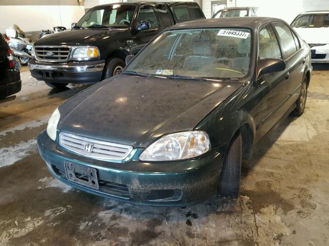 1HGEJ6577XL047578 - 1999 HONDA CIVIC LX GREEN photo 2