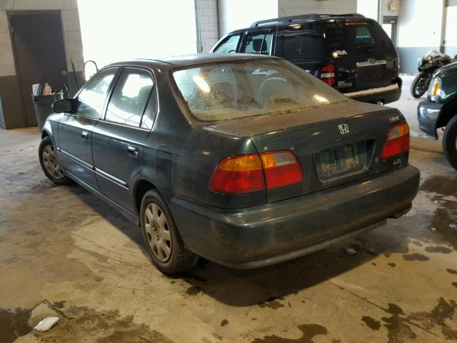 1HGEJ6577XL047578 - 1999 HONDA CIVIC LX GREEN photo 3